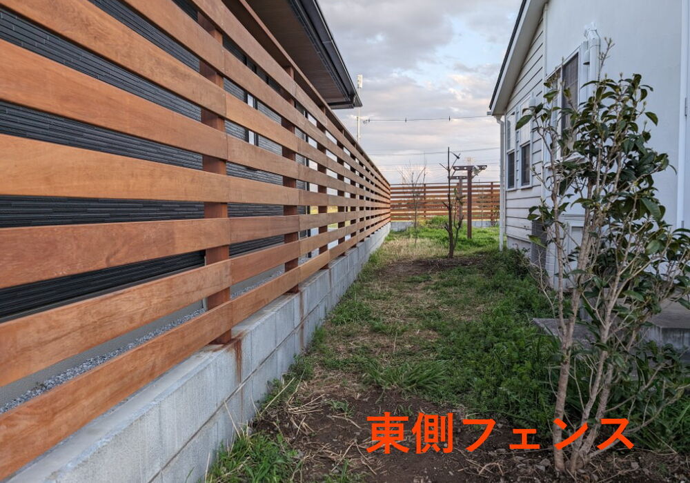 東側フェンス